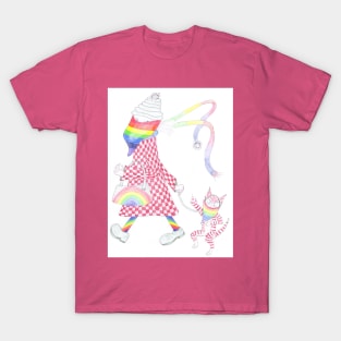 MadCatWoman in Lockdown with Rainbow Accessories T-Shirt